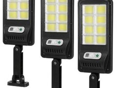 Set x 3 Lampa cu Incarcare Solara 150W, 120 LED-uri COB, telecomanda